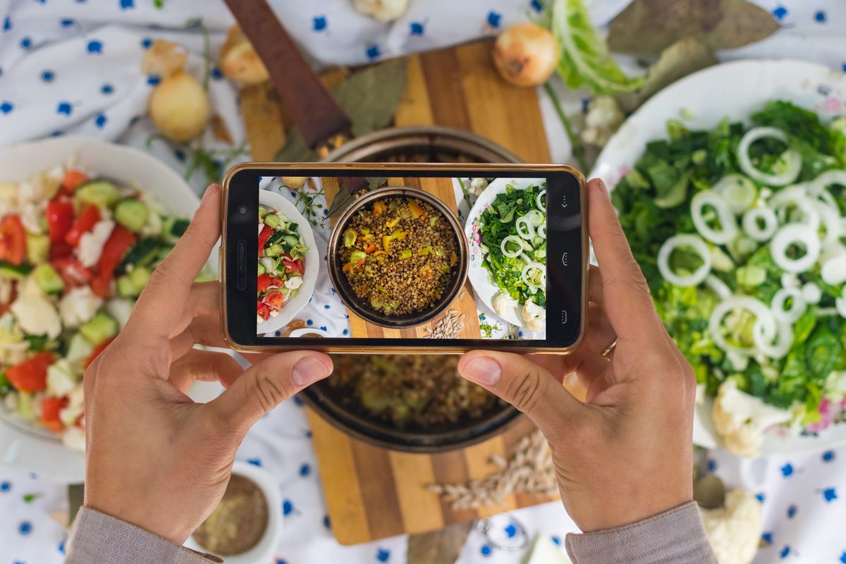 Fotografía de plato para redes sociales